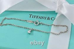 Tiffany & Co. Elsa Peretti Sterling Silver Blue Enamel Teardrop 7 Bracelet