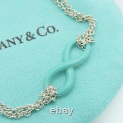 Tiffany & Co. Infinity Bracelet blue enamel From Japan WithPouch