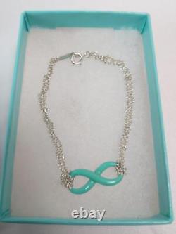 Tiffany & Co. Infinity Bracelet blue enamel No. 92975