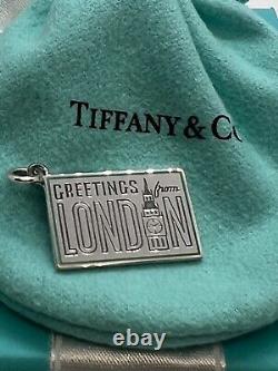 Tiffany & Co. London Postcard Charm for bracelet or Necklace Sterling 925 enamel