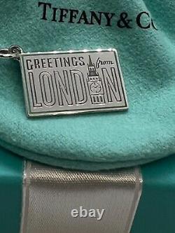 Tiffany & Co. London Postcard Charm for bracelet or Necklace Sterling 925 enamel