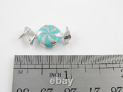 Tiffany & Co NEW Blue Enamel Bon Bon Candy Charm Pendant 4 Bracelet Necklace