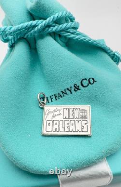 Tiffany & Co. New Orleans Postcard Charm for bracelet or Necklace Sterling 925