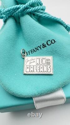 Tiffany & Co. New Orleans Postcard Charm for bracelet or Necklace Sterling 925