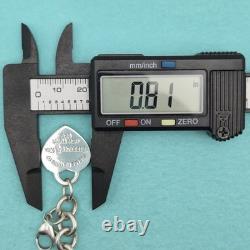 Tiffany & Co. Return To Blue Enamel Heart Tag 7.5 Medium Bracelet Silver Pouch Tiffany & Co. Return To Blue Enamel Heart Tag 7.5 Medium Bracelet Silver Pouch