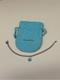 Tiffany & Co. Return To Blue Enamel Mini Heart Bead Large 7 Bracelet Silver