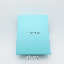 Tiffany & Co. Return To Sterling Silver Blue Enamel Heart Tag Bead Bracelet 7.5