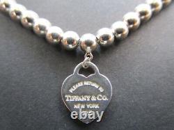 Tiffany &Co. Return to Blue Bracelet Sterling Silver 925 6.8 Inch No Box