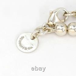 Tiffany & Co. Return to Heart Blue Enamel Bracelet 6.8 Silver 925 Auth withBox