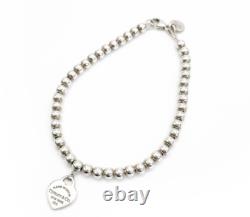 Tiffany & Co Return to Mini Double Heart Enamel Blue Bracelet withBOX Near Mint