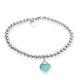 Tiffany & Co. Return To Tiffany Blue Enamel Heart Bracelet In Sterling Silver