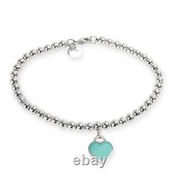 Tiffany & Co. Return to Tiffany Blue Enamel Heart Bracelet in Sterling Silver