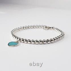 Tiffany & Co. Return to Tiffany Blue Enamel Heart Tag Bead Bracelet (PB1021287)