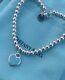 Tiffany & Co Return To Tiffany Blue Enamel Mini Heart Tag Bead Ball Bracelet