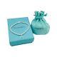 Tiffany & Co Return To Tiffany Blue Enamel Mini Heart Tag Bead Bracelet 7