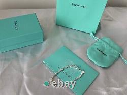 Tiffany-&-Co Return to Tiffany Blue Enamel Mini Heart Tag Bead Bracelet 7