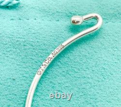 Tiffany & Co Return to Tiffany Blue Enamel Small Heart Charm Bangle Bracelet 6
