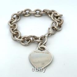 Tiffany & Co Return to Tiffany Blue Enamel Splash Heart Tag Bracelet 6.5
