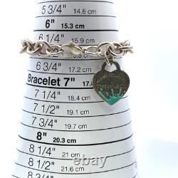 Tiffany & Co Return to Tiffany Blue Enamel Splash Heart Tag Bracelet 6.5