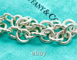 Tiffany & Co Return to Tiffany Blue Enamel Splash Heart Tag Bracelet 6.75