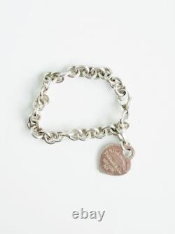 Tiffany & Co. Return to Tiffany Heart Tag Bracelet Blue Enamel Sterling Silver
