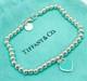 Tiffany & Co. Return To Tiffany Mini Blue Enamel Heart Tag Bead Bracelet 6.5