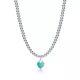 Tiffany & Co Return To Tiffanybead Necklace Blue Enamel Mini Heart