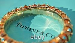 Tiffany & Co Schlumberger 18k Gold, Turquoise, Orange Enamel Croisillon Bracelet