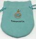 Tiffany & Co Silver Blue Enamel 1837 Circle Charm For Necklace Or Bracelet