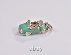 Tiffany & Co Silver Blue Enamel Convertible Car Charm for Bracelet Necklace Rare