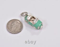 Tiffany & Co Silver Blue Enamel Convertible Car Charm for Bracelet Necklace Rare