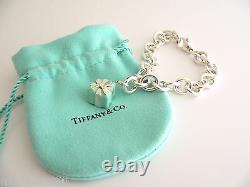 Tiffany & Co Silver Blue Enamel Gift Box Bracelet Bangle Charm Clasp Gift Pouch