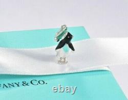 Tiffany & Co Silver Blue Enamel Penguin Charm Pendant For Necklace & Bracelet