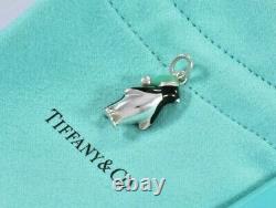 Tiffany & Co Silver Blue Enamel Penguin Charm Pendant For Necklace & Bracelet