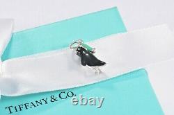 Tiffany & Co Silver Blue Enamel Penguin Charm Pendant For Necklace & Bracelet