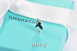 Tiffany & Co Silver Blue Enamel Penguin Charm Pendant For Necklace & Bracelet