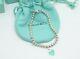 Tiffany & Co. Silver Blue Enamel Return To Heart Mini Ball Bead Bracelet