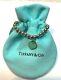 Tiffany & Co. Silver Blue Enamel Return To Tiffany Heart Mini Ball Bead Bracelet