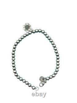 Tiffany & Co. Silver Return to Tiffany Blue Enamel Disc Heart Charm Bracelet