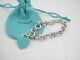 Tiffany & Co Silver Return To Tiffany Blue Enamel Heart Charm Bracelet