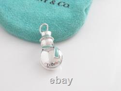 Tiffany & Co Snowman Silver Blue Enamel Charm For Necklace Bracelet