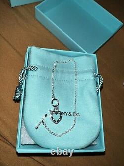 Tiffany & Co Sterling Return To Tiffany Blue Enamel Heart Toggle Bracelet Medium
