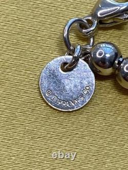 Tiffany & Co Sterling Silver 925 Return to Tiffany Blue Enamel Heart Bracelet 7