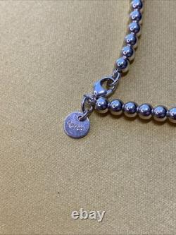 Tiffany & Co Sterling Silver 925 Return to Tiffany Blue Enamel Heart Bracelet 7