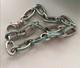 Tiffany & Co. Sterling Silver Blue Enamel Clasping Oval Link Charm Bracelet