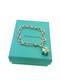 Tiffany & Co. Sterling Silver Blue Enamel Gift Present Charm Bracelet 7.25 Box