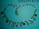 Tiffany & Co Sterling Silver Blue Enamel I Love You Charm Bracelet 6-7