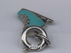 Tiffany & Co. Sterling Silver Blue Enamel Ice Skate Charm For Bracelet/Necklace