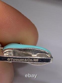 Tiffany & Co. Sterling Silver Blue Enamel Ice Skate Charm For Bracelet/Necklace