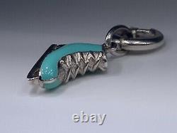 Tiffany & Co. Sterling Silver Blue Enamel Ice Skate Charm For Bracelet/Necklace